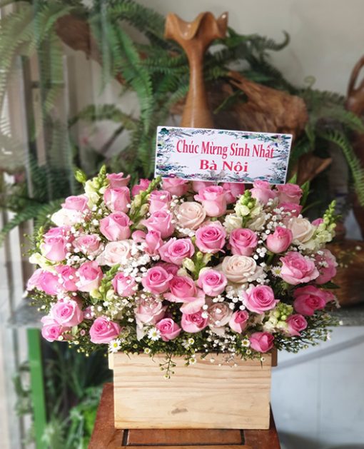 Giỏ Hoa Chúc Mừng